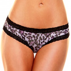 Hustler Women Foil Sports Short Leopard